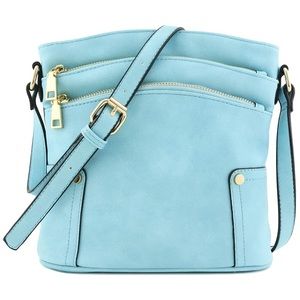 Light blue med size crossbody bag